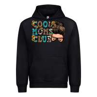 Black cool moms club messy bun Urban Hoodie - Zillion Design Studio