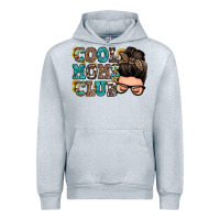 Heather Grey cool moms club messy bun Urban Hoodie - Zillion Design Studio