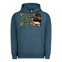 Pigment Midnight Navy cool moms club messy bun Urban Hoodie - Zillion Design Studio