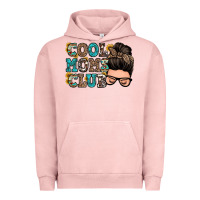 Pigment Salmon cool moms club messy bun Urban Hoodie - Zillion Design Studio