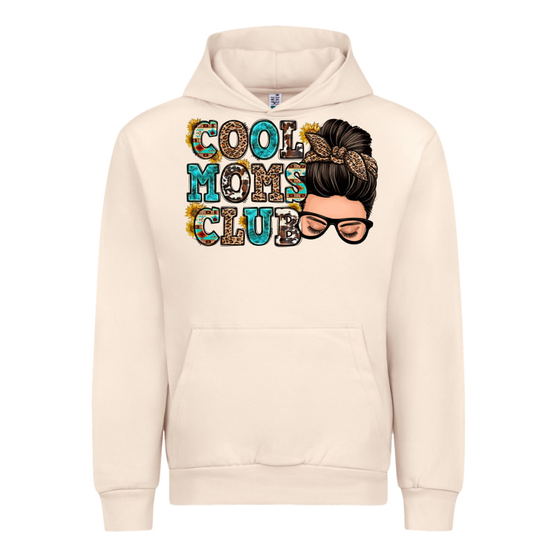 Cool Moms Club Messy Bun Urban Hoodie by Zillion Design Studio | Teevron