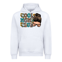 White cool moms club messy bun Urban Hoodie - Zillion Design Studio