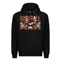 Black baseball mom messy bun Premium Hoodie - Zillion Design Studio