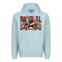 Blue Mist baseball mom messy bun Premium Hoodie - Zillion Design Studio