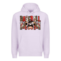 Lilac baseball mom messy bun Premium Hoodie - Zillion Design Studio