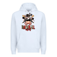 White baseball mom messy bun Premium Hoodie - Zillion Design Studio