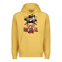 Antique Gold baseball mom messy bun Premium Hoodie - Zillion Design Studio