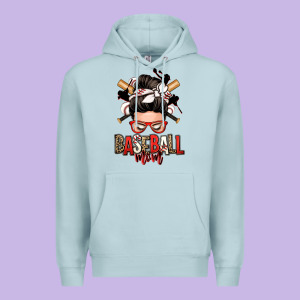 Baseball Mom Messy Bun Premium Hoodie Designed By Zillion Design Studio