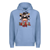 Colony Blue baseball mom messy bun Premium Hoodie - Zillion Design Studio