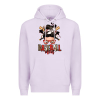 Lilac baseball mom messy bun Premium Hoodie - Zillion Design Studio