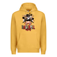 Mustard baseball mom messy bun Premium Hoodie - Zillion Design Studio