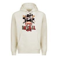 Oatmeal Heather baseball mom messy bun Premium Hoodie - Zillion Design Studio