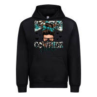 Black cowhide junkie messy bun Urban Hoodie - Zillion Design Studio