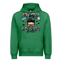 Emerald cowhide junkie messy bun Urban Hoodie - Zillion Design Studio