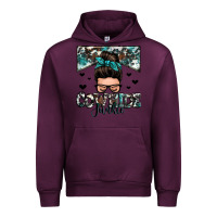 Mauve Wine cowhide junkie messy bun Urban Hoodie - Zillion Design Studio