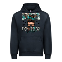 Navy cowhide junkie messy bun Urban Hoodie - Zillion Design Studio