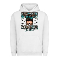 Pigment Lunar Rock cowhide junkie messy bun Urban Hoodie - Zillion Design Studio
