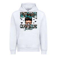 White cowhide junkie messy bun Urban Hoodie - Zillion Design Studio