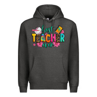 Charcoal Heather best teacher ever Premium Hoodie - Zillion Design Studio