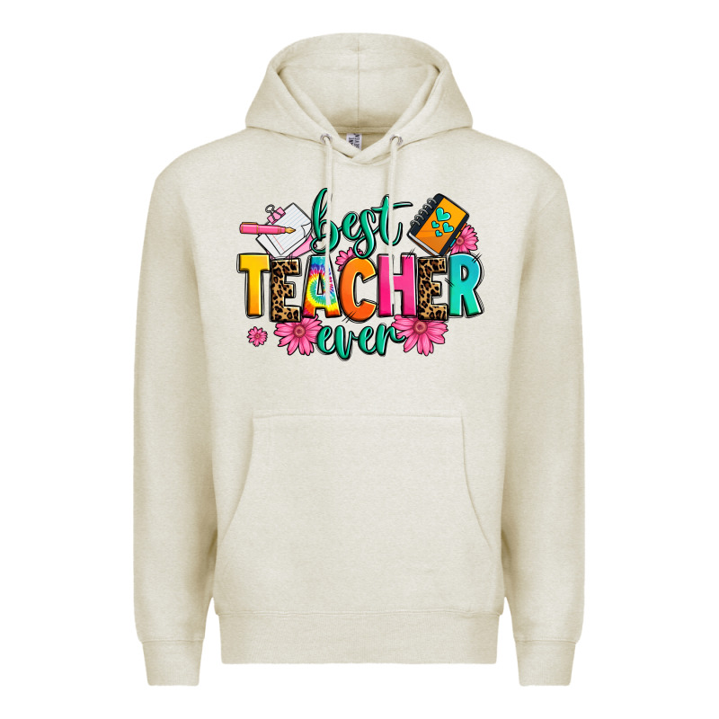 Best Teacher Ever Premium Hoodie by Zillion Design Studio | Teevron