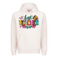 Pale Pink best teacher ever Premium Hoodie - Zillion Design Studio