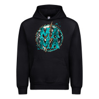 Black cowhide mama lighting bolt Urban Hoodie - Zillion Design Studio
