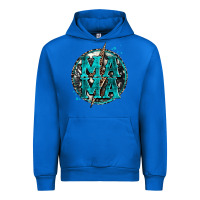 Cobalt cowhide mama lighting bolt Urban Hoodie - Zillion Design Studio