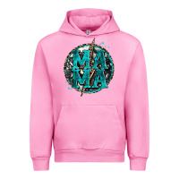 Fuchsia Pink cowhide mama lighting bolt Urban Hoodie - Zillion Design Studio