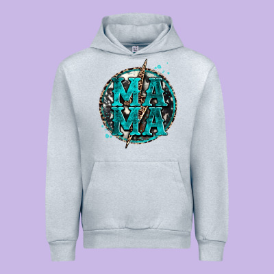 Cowhide Mama Lighting Bolt Urban Hoodie Designed By Zillion Design Studio