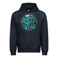 Navy cowhide mama lighting bolt Urban Hoodie - Zillion Design Studio