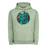 Pigment Oil Green cowhide mama lighting bolt Urban Hoodie - Zillion Design Studio
