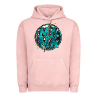 Pigment Salmon cowhide mama lighting bolt Urban Hoodie - Zillion Design Studio