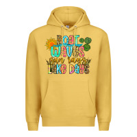 Antique Gold boat waves sun rays lake days Premium Hoodie - Zillion Design Studio