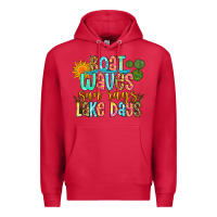 Cardinal boat waves sun rays lake days Premium Hoodie - Zillion Design Studio