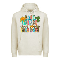 Oatmeal Heather boat waves sun rays lake days Premium Hoodie - Zillion Design Studio