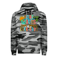 Slate Camo boat waves sun rays lake days Premium Hoodie - Zillion Design Studio