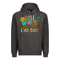 Smoke boat waves sun rays lake days Premium Hoodie - Zillion Design Studio