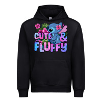 Black cute and fluffy stitch Urban Hoodie - Zillion Design Studio