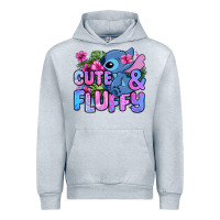 Heather Grey cute and fluffy stitch Urban Hoodie - Zillion Design Studio