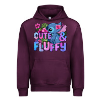 Mauve Wine cute and fluffy stitch Urban Hoodie - Zillion Design Studio