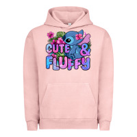 Pigment Salmon cute and fluffy stitch Urban Hoodie - Zillion Design Studio