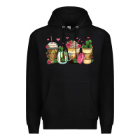 Black cactus coffee cups Premium Hoodie - Zillion Design Studio
