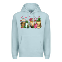 Blue Mist cactus coffee cups Premium Hoodie - Zillion Design Studio