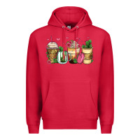 Cardinal cactus coffee cups Premium Hoodie - Zillion Design Studio