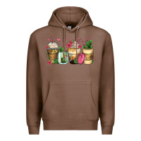 Chestnut cactus coffee cups Premium Hoodie - Zillion Design Studio