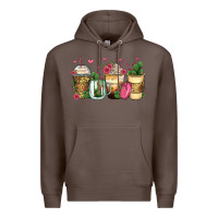 Coffee cactus coffee cups Premium Hoodie - Zillion Design Studio
