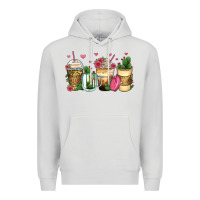 Dove Grey cactus coffee cups Premium Hoodie - Zillion Design Studio