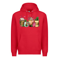 Red cactus coffee cups Premium Hoodie - Zillion Design Studio