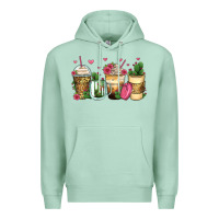 Seafoam cactus coffee cups Premium Hoodie - Zillion Design Studio