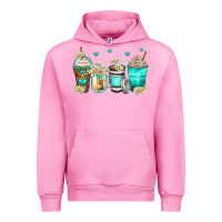Fuchsia Pink daisy coffee cups Urban Hoodie - Zillion Design Studio